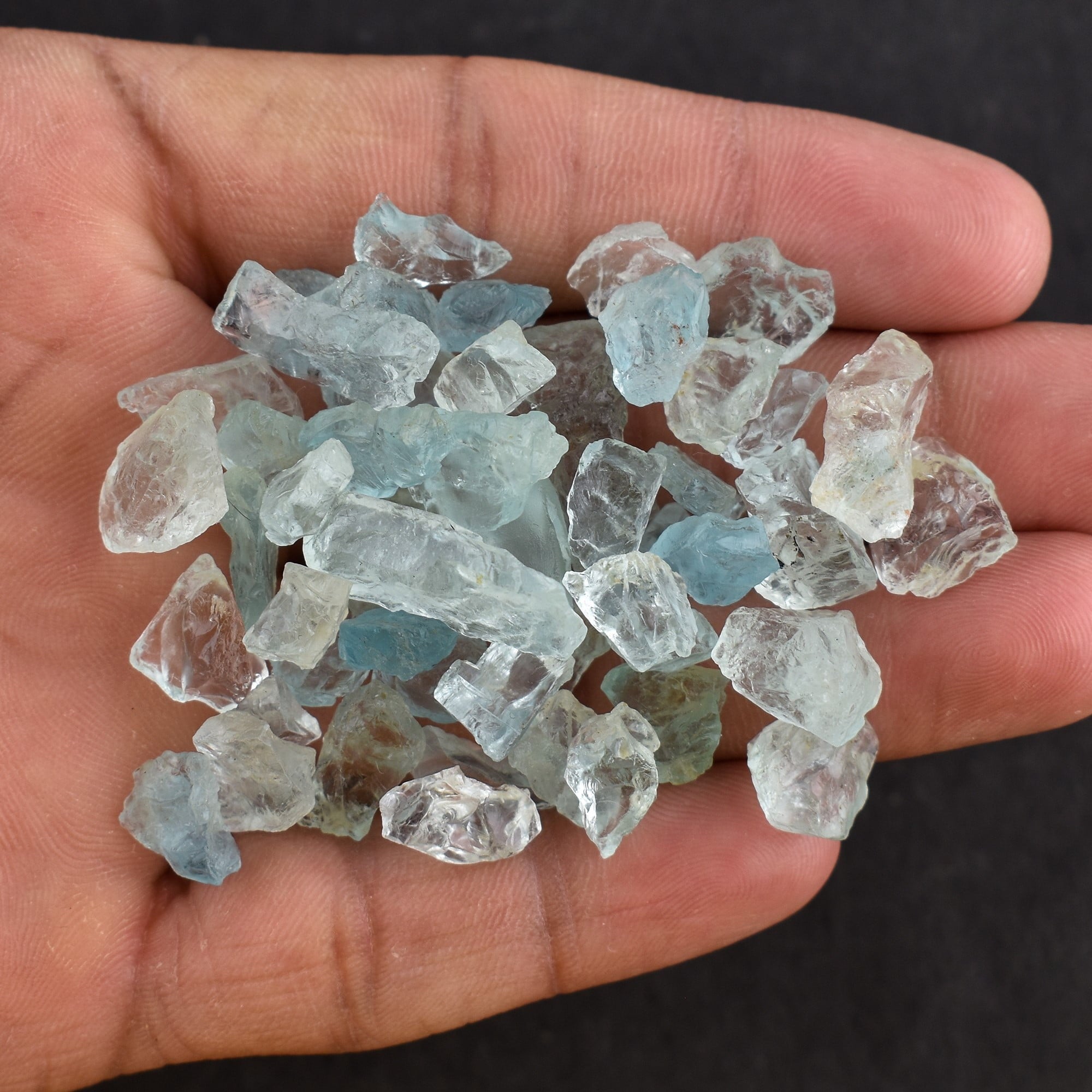 150 Carats Natural Raw Aquamarine Rough Rock Crystal Gemstone, Chakra Healing Energy Birthstone Crystal for Jewelry Making Supplies, Gift for her, DIY Crafts, Wholesale Bulk "Good Luck" Stone pack