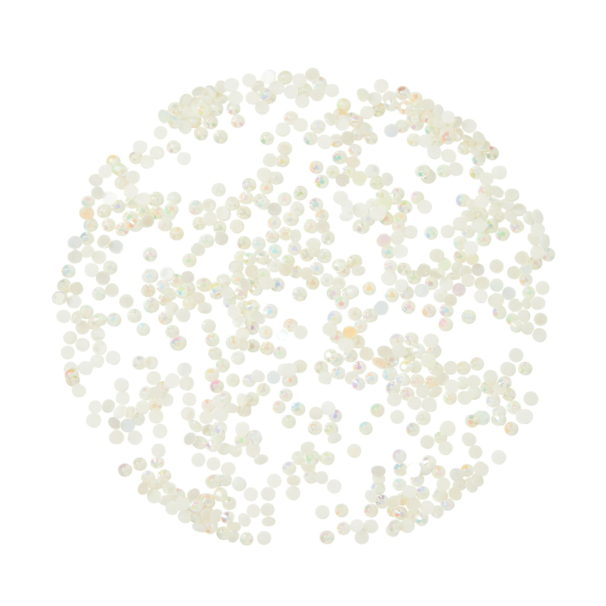 Offray Multi Faceted Off-white Plastic Loose Gemstone, 4 mm