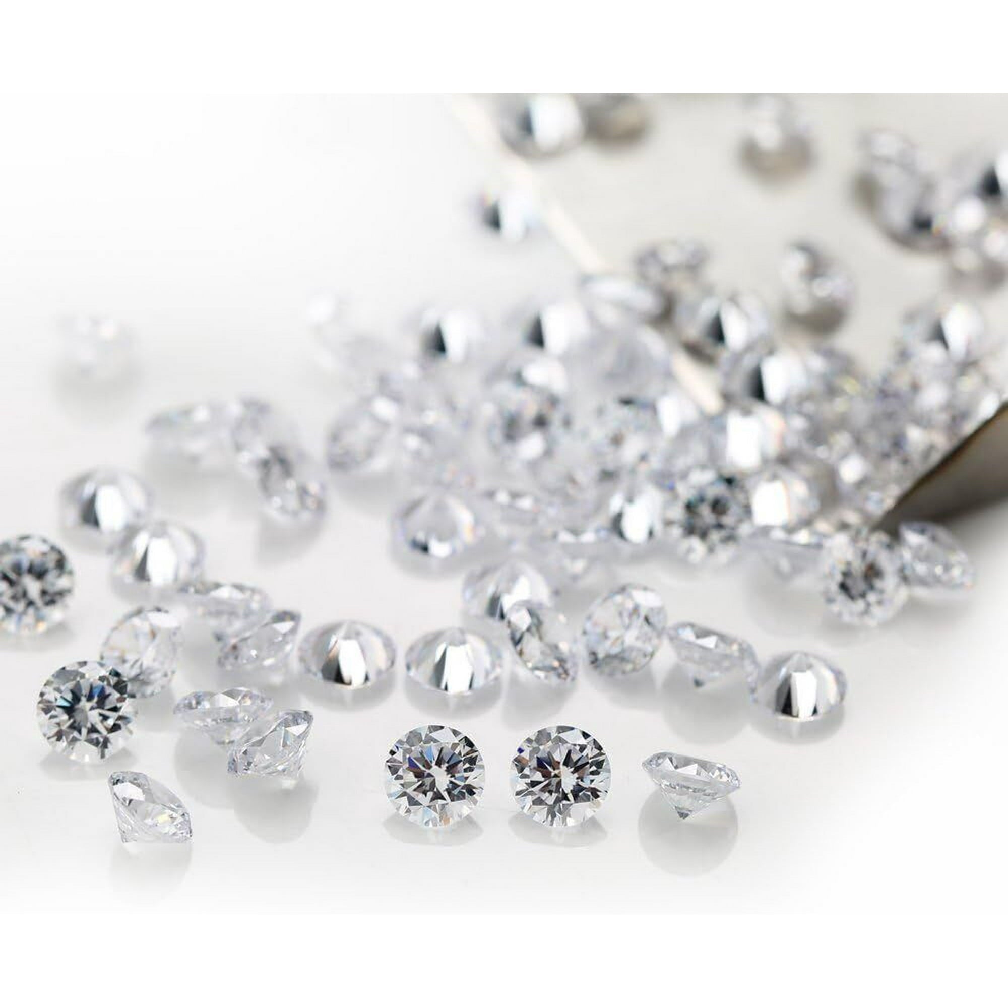 1000pcs 5A White Cubic Zirconia Loose Stones CZ Round Gems For Jewelry Making DIY