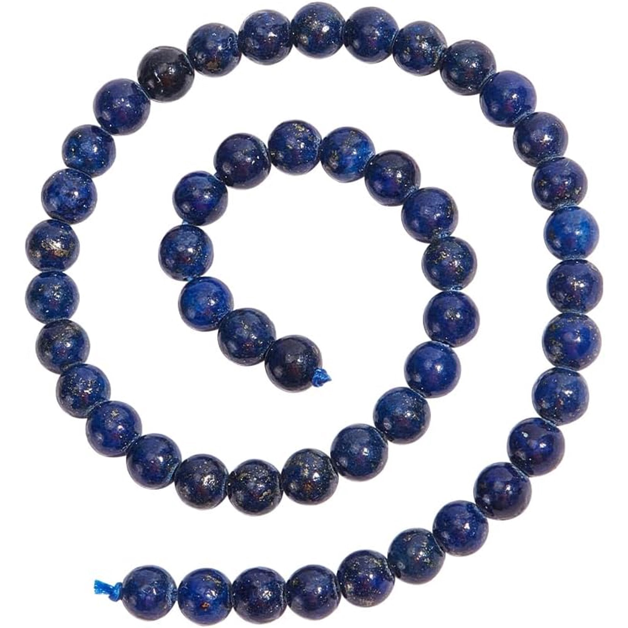 5 Strands About 220 Pcs Natural Lazuli Beads 4mm Smooth Round Stone Beads Loose Gemstone Beads Spacer Beads