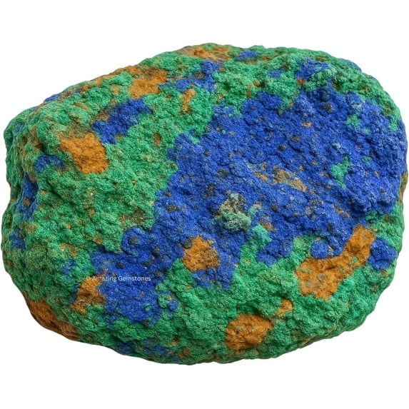 Azurite Crystals and Healing Stones Mineral Specimen - Premium Semi Precious Gem Stones for Spiritual Growth - Healing Geode Cluster for Meditation