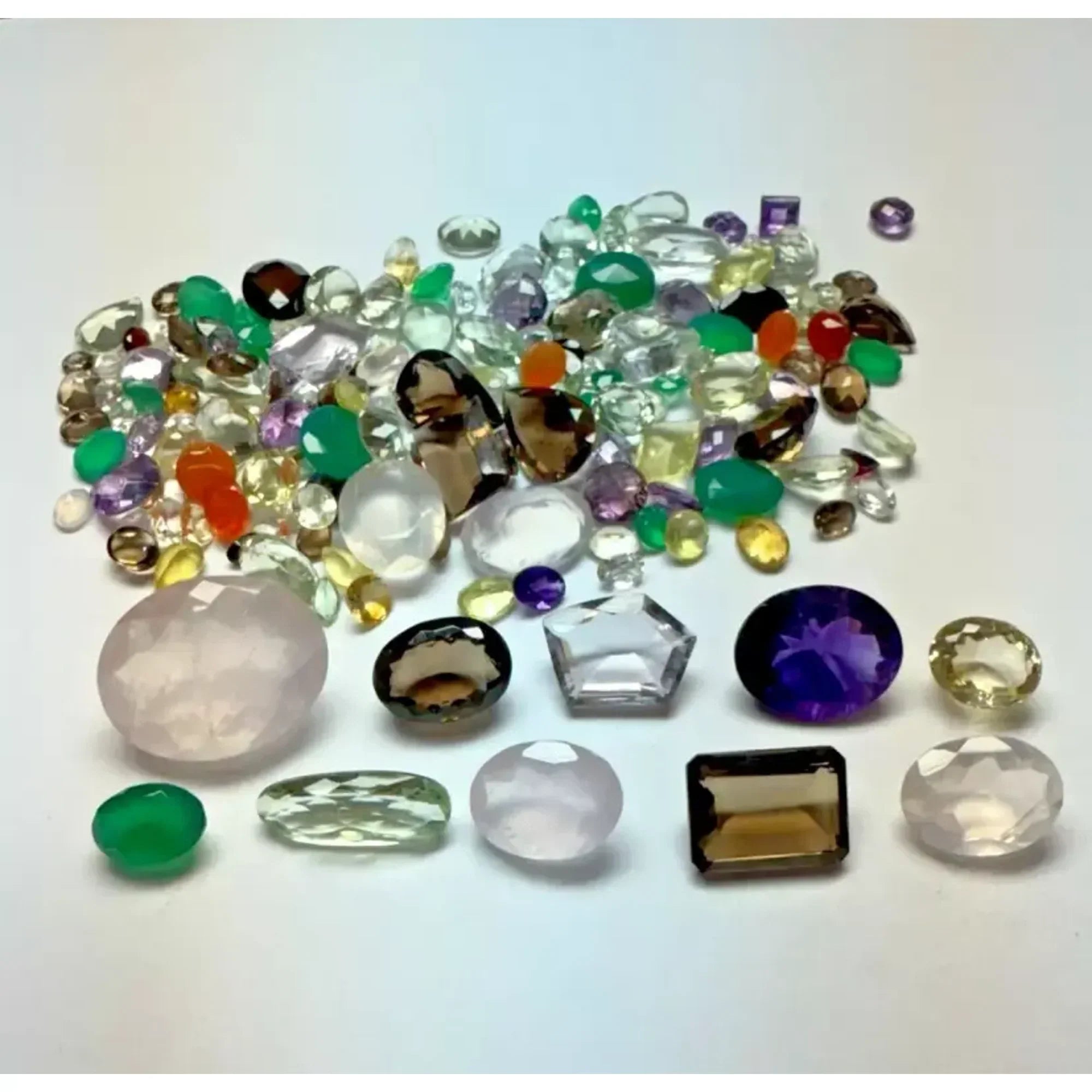 Over 50 Carats of Natural Mix Loose Faceted Semi Precious Gemstones Lot Parcel