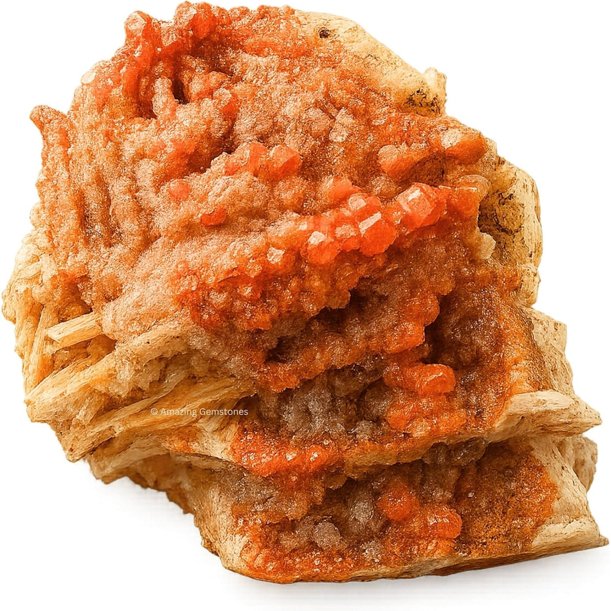 Vanadinite Crystals and Healing Stones Mineral Specimen - Premium Semi Precious Gem Stones for Spiritual Growth - Healing Geode Cluster for Meditation