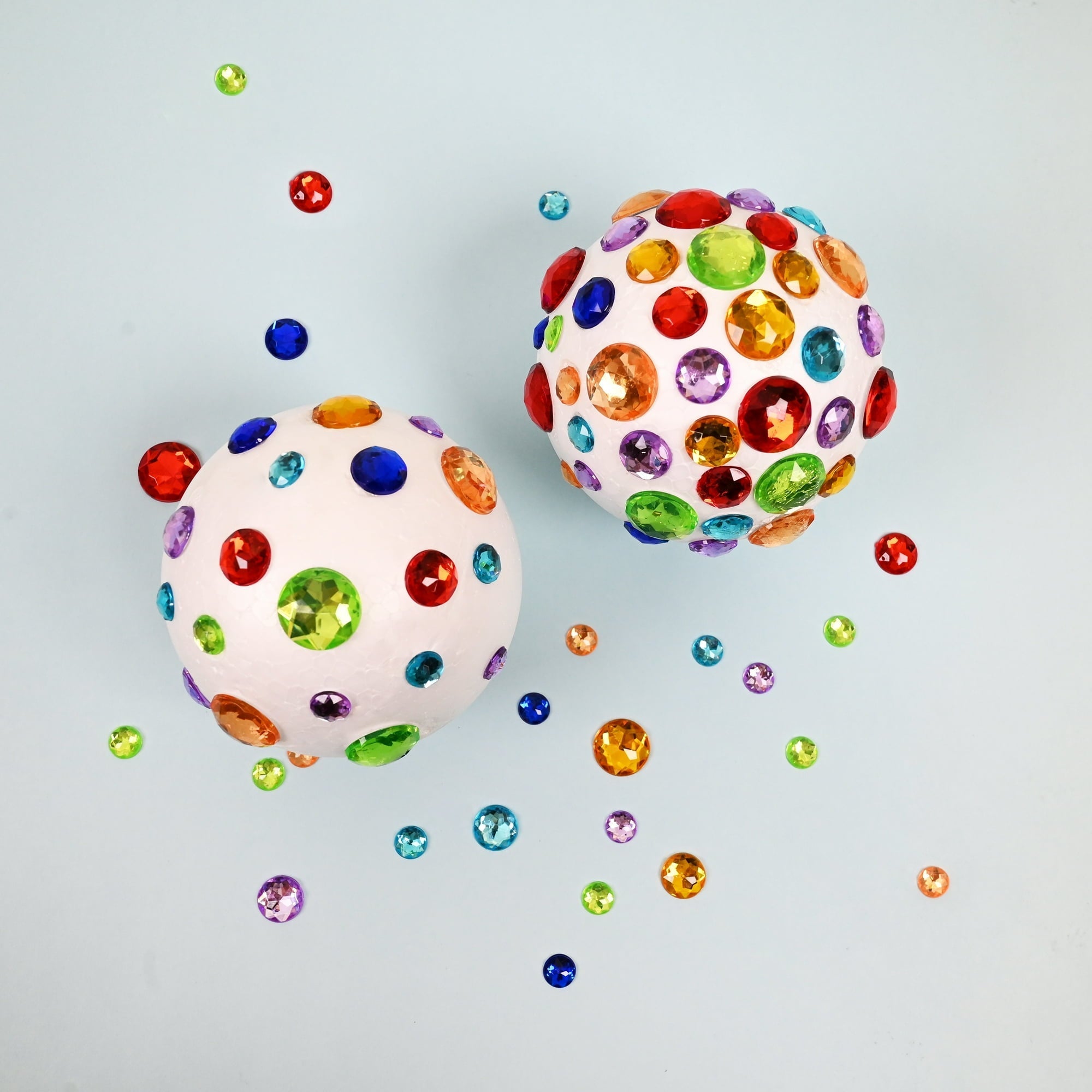 Hello Hobby Assorted Multicolor Round Gemstones, 4.58 oz Pack for Crafting and Decor