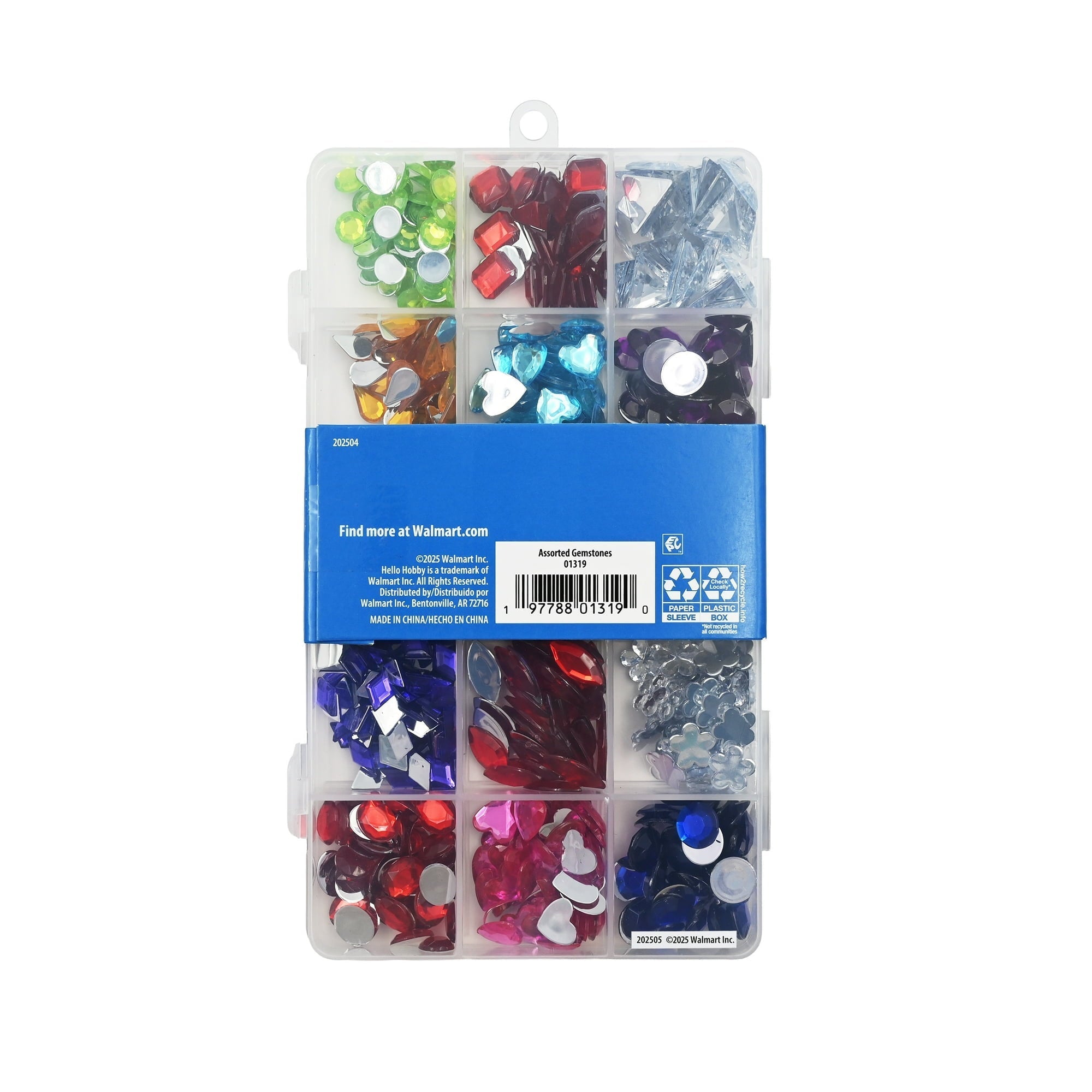Hello Hobby Gemstone Case – 700 Piece Assortment for Arts & Crafts