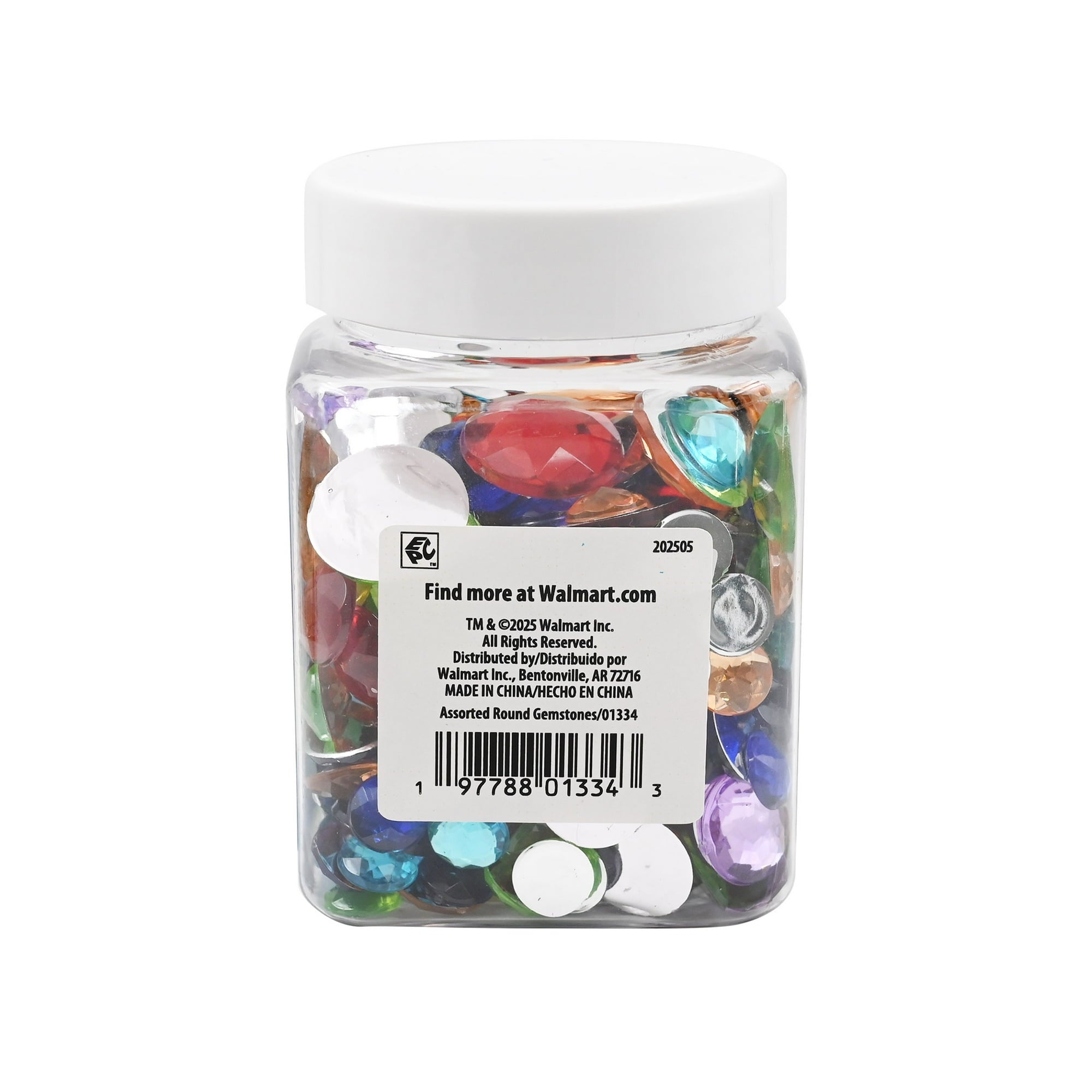 Hello Hobby Assorted Multicolor Round Gemstones, 4.58 oz Pack for Crafting and Decor