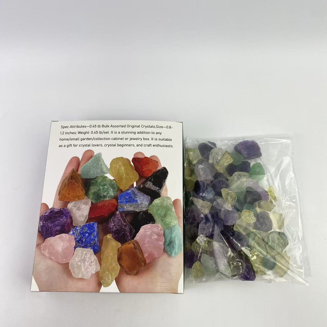 Alcrysia Rock crystal,Assorted Raw Crystals Healing Crystal Rocks Stones 1" Bulk Large Gemstones for Tumbling, Fountain Rocks, Decoration, Polishing, Handmade