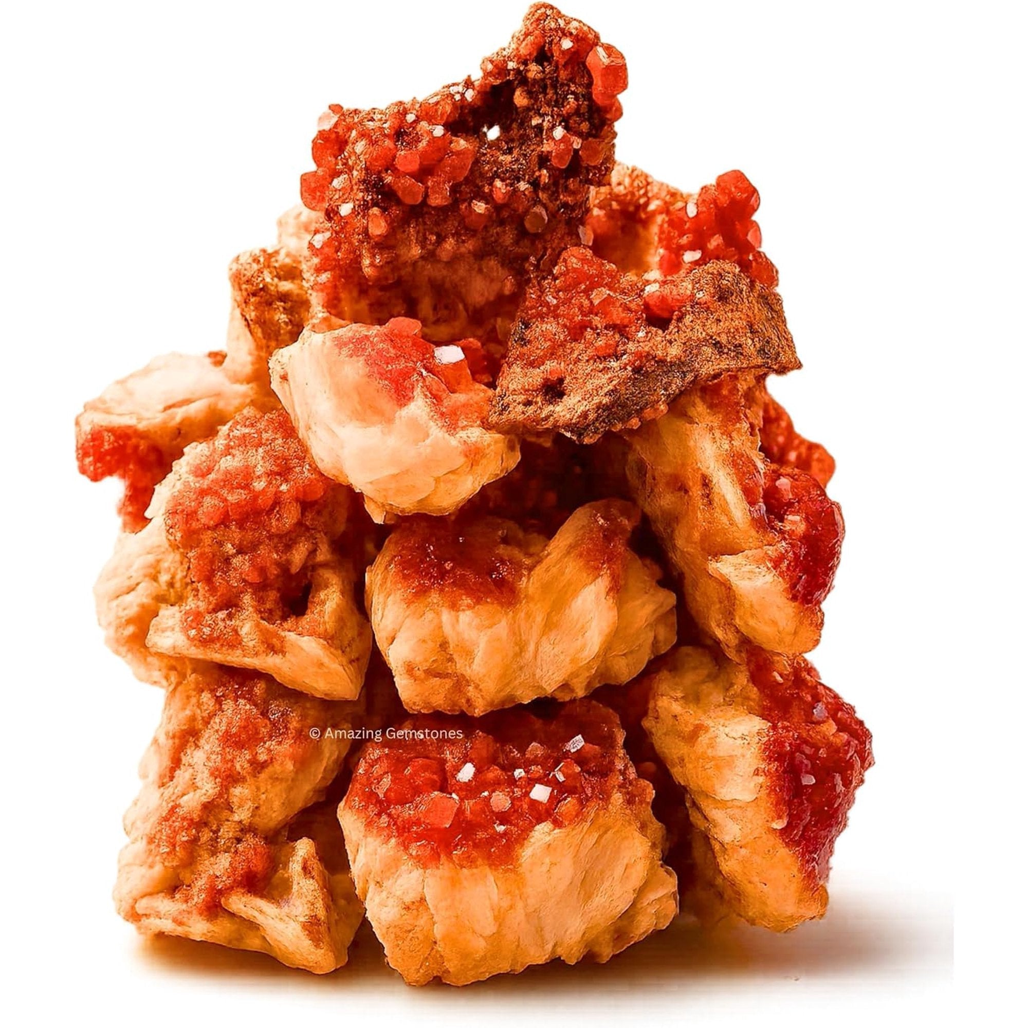 Vanadinite Crystals and Healing Stones Mineral Specimen - Premium Semi Precious Gem Stones for Spiritual Growth - Healing Geode Cluster for Meditation